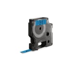 Tape DYMO D1 9mm svart på blå