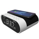DAB+ FM Radio Clock Alarm Wireless Charger Bluetooth AZATOM Revival Q1 White