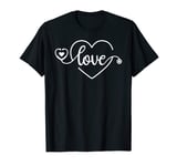 Love Nurse Valentine Stethoscope Heart Nurses Valentines Day T-Shirt