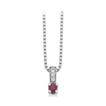 Scrouples Kleopatra Queen 14 karat guld Hänge Med Diamanter 0,02 Carat H-W/SI Og Rubin
