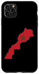 Coque pour iPhone 11 Pro Max Carte du Maroc Vintage Voyage Fière et Drapeau Rouge et Vert