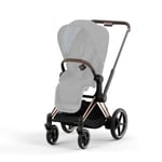 Cybex e-Priam understell, rosegold sort 4 hjul