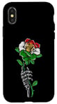 Coque pour iPhone X/XS Rose kurde avec squelette « I Love Kurdistan » avec racines du drapeau