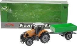 Traktor Av Metall Med Släp