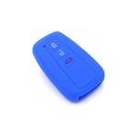 Coque de protection pour clé de voiture à 3 boutons - En silicone - Bleu - blue - Ahlsen
