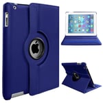 For Apple iPad 8th Gen 2020 A2270/2428 360 Degree Swivel Stand Smart Protective Cover(Blue)