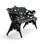 Byarums bruk Classic soffa Mahogny svart lasyr, svart stativ