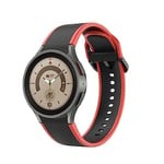 System-S Bracelet 20mm en Silicone pour Samsung Galaxy Watch 5 4 Smartwatch Neon Noir, Vert fluo + noir, Eine Grösse