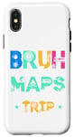 Coque pour iPhone X/XS Bruh, We Don't Need Maps - L'aventure ultime en voyage en voiture