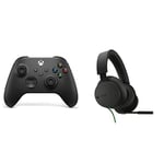 Xbox Wireless Controller – Carbon Black + Xbox Stereo Headset