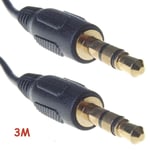 Cable Audio Stereo Jack 3.5mm, Couleur: Noir Black, Longueur: 1.5m, Modele: 1. Jack 3.5 Male / Male