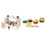 Melissa & Doug Wooden Ice Cream Counter | Pretend Play | Play Food | 3+ | Gift for Boy or Girl & Wooden Sandwich Making Set | Pretend Play | Play Food | 3+ | Gift for Boy or Girl