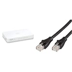 D-Link Switch 8 Ports Gigabit 10/100/1000mbps - Idéal Partage de Connexion et Mise en réseau Small Office Home Office (GO-SW-8G) & Amazon Basics Câble réseau Ethernet RJ45 catégorie 6-15,24m