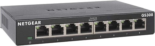 NETGEAR 8 Port Gigabit Network Switch (GS308) - Ethernet Switch - Ethernet Split