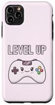 Coque pour iPhone 11 Pro Max Level Up Kawaii Manette de jeu vidéo Gamer Girl