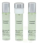 Chanel Chance Eau Fraiche Giftset 60 ml, 3x Edt Spray Refill 20Ml - Twist and Spray