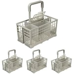 Paxanpax PLD001 Cutlery Basket Fits Bosch/Hotpoint/Neff/Siemens/Smeg Dishwasher grey (Pack of 4)