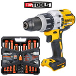 Dewalt DCD996 18V Brushless Combi Drill With 63 pcs Multipurpose Accessories Set