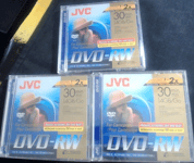 3x JVC DVD-RW 30min 1.4GB CAMCORDER DISCS (VD-W14DU). NEW & SEALED.FAST DISPATCH