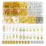 230 st DIY Dreadlocks Set Kvinnor Flätade Håraccessoarer Vårblad Hänge Håraccessoarer Peruk Tillbehör