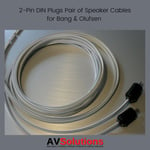 B&O | High Quality Speaker Cables 2-Pin DIN Plugs | Pair for Bang & Olufsen 7 M
