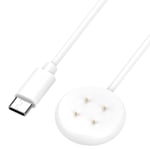 Laddare Ström Hållbar Lämplig för Pixel Watch 2 Magnetisk USB Snabbladdningskabel Dockfäste Smartwatch Station - White Type C