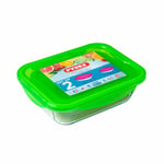 Pyrex Cook and Go Rectangular Food Storage Set of 2 Piece Green