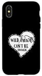 Coque pour iPhone X/XS Wild Hearts Can't Be Broken Citation inspirante