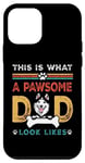 Coque pour iPhone 12 mini This Is What A Pawsome Dad Look Likes Siberian Husky Dog Dad