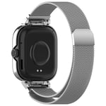 Metallramfodral med integrerad rem för Redmi Watch 4 Silver