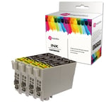 4 Black Compatible Ink Cartridge For Epson 16xl Workforce Wf-2510wf Wf-2530wf