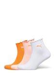 Puma Women Ruffle Quarter 3P Sport Socks Regular Socks Multi/patterned PUMA