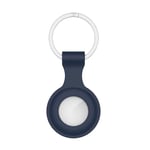 Tech-Protect Icon Silikon Deksel til AirTag m. Nøkkelring - Mørkeblå