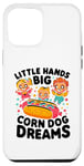 Coque pour iPhone 14 Pro Max Little Hands Big Corn Dog Dreams Corndog Saucisse Hot Dog