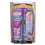 Mattel Disney Princesses Disney Cendrillon Royal Fashion Reveal Poupée et ami avec 12 éléments d’habillage et accessoires surprises, jouet inspiré du film Disney, cadeau pour enfants, JCR96