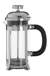 Premier Housewares Cafetiere Coffee Maker Clear Glass French Press Coffee Maker Silver Frame Stainless Steel Coffee Caffettiera 8 X 13 X 18 Cm
