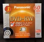 Panasonic DVD-RW 3 Pack 60 Minutes For Use  In Camcorders New and Sealed