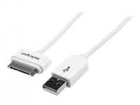 StarTech.com Apple 30-pin Dock Connector to USB Cable iPhone iPod iPad - Laddnings-/dataadapter - Apple Dock hane till USB hane - 1 m - vit - för P/N: ST73007UA