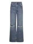 D2. Hw Relaxed Straight Rip Jeans Blue GANT