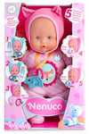 NENUCO, Poupon avec 5 fonctions sonores, modèle Rose, corps souple, 30 cm, Jouets pour enfants à partir de 12 mois, GIOCHI PREZIOSI, NEN01