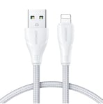 Joyroom-kabel USB - Lightning 2,4A 0,25 m vit (S-UL012A11)