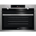 AEG 8000 CombiQuick Built In Microwave & Oven KME565060M, 43 L Capacity, Conventional Cooking + Microwave, Defrost, LED Display, Antifingerprint Coating, Stainless Steel