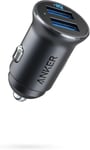 Anker Car Charger, Mini 24W 4.8A Metal Dual USB Car Charger PowerDrive 2 Alloy
