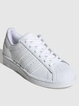 adidas Unisex Junior Superstar Trainers - White/White, White/White, Size 4 Older