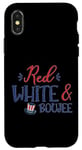 iPhone X/XS Red White And Boujee Red White Blue USA 4th of July Merica R Case