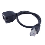 Qiilu rallonge le cordon Ethernet Câble d'extension de réseau Ethernet LAN à montage sur panneau à vis RJ45 mâle de 30 cm à