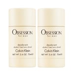 Calvin Klein 2-pack Obsession For Men Deostick 75ml Transparent