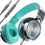 Wired Headphones with Mic&Volume Control over Ear Head Phone Cable-Foldable