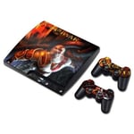 Autocollant de peau de jeu God of War, pour PS3 Slim, pour Console PlayStation 3 et contrôleurs, en vinyle