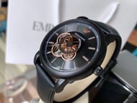 EMPORIO ARMANI AR60012 Watch  Mechanical Automatic Miyota Leather Skeletal